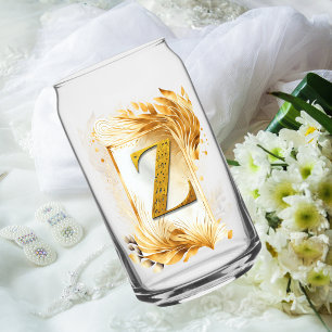 Golden Monogram Z Decorative Frame Can Glass