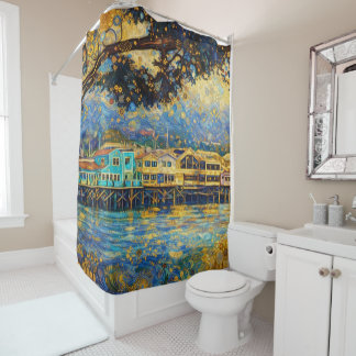 Golden Monterey Harbor Dreams Klimt-inspired