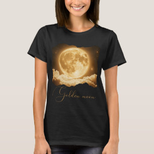 Golden moon against the background of clouds and s T-Shirt