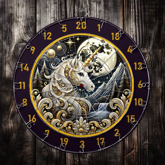Golden Moon Highlights White Unicorn’s Grace Dartboard (Creator Uploaded)