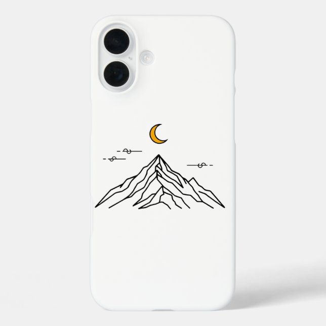 “Golden Moon & Peaks” Minimalist Case-Mate iPhone Case (Back)