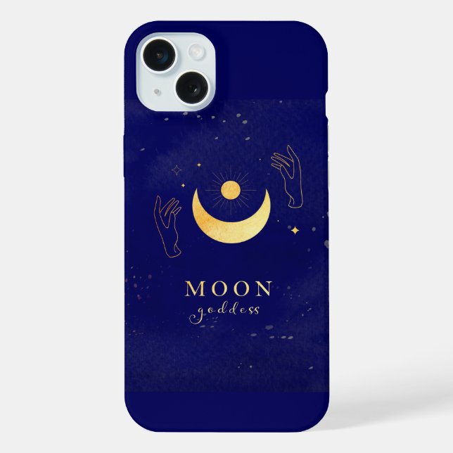 Golden Moon With Hands iPhone Case (Back)