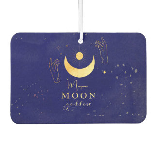 Golden Moon With Hands Personalized Air Freshener