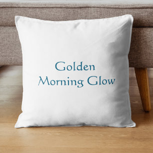 Golden Morning Glow Modern Script Throw Pillow