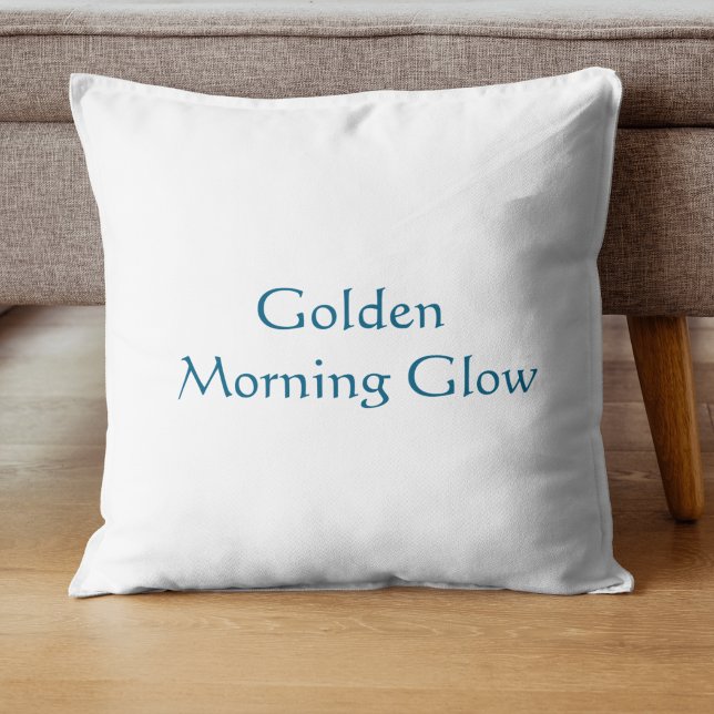 Golden Morning Glow Modern Script  Throw Pillow (Creator Uploaded)