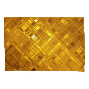 Golden Mosaic: Luxurious Gold Background Pillowcase