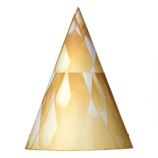 Golden Mosaic: Shining Glass Effect. Party Hat