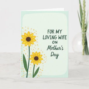 Golden Mothers Day Wife Card