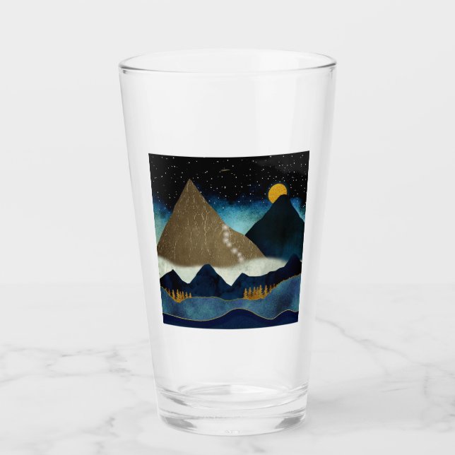 Golden Mountain Climbers Glass (Front)