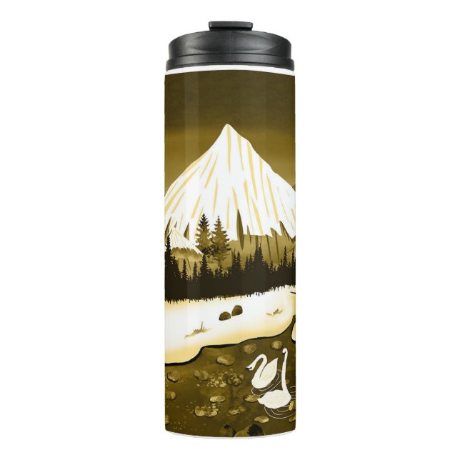 ☕ Golden Mountain Landscape Coffee Mug  (Front)