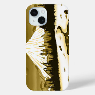 ☕ Golden Mountain Landscape Coffee Mug iPhone 15 Case
