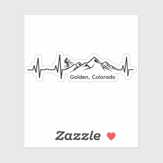 Golden MTB Vinyl Sticker (Feuille)