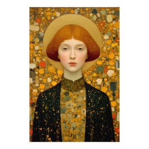 Golden Muse of Modern Elegance Photo Print