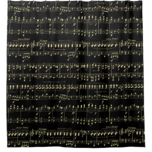 Golden Music Bars on Black