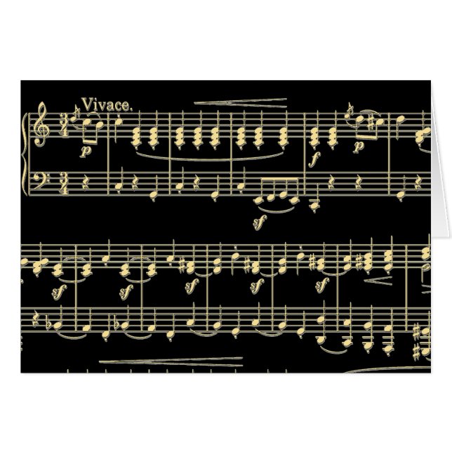 Golden Music on Black  (Front Horizontal)