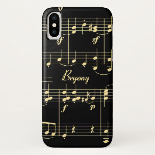 Golden Music on Black Case-Mate iPhone Case