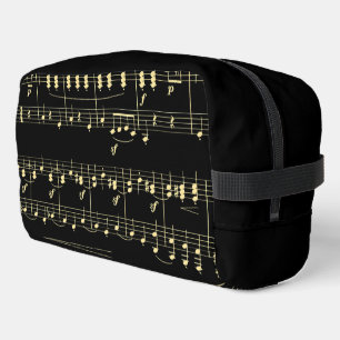 Golden Music on Black  Dopp Kit