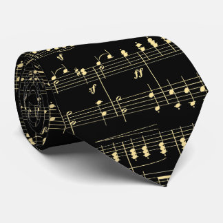 Golden Music on Black Tie