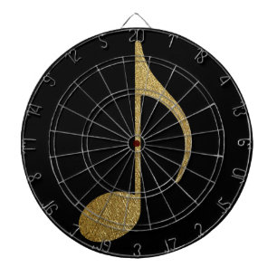 golden musical note dartboard