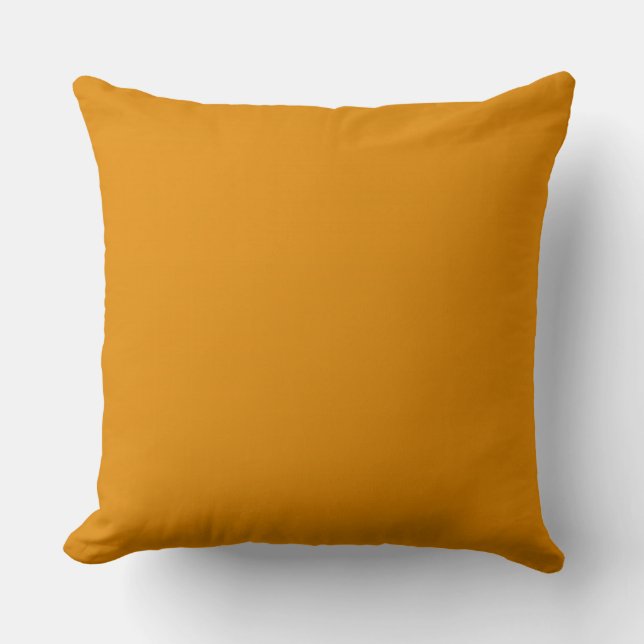 Golden mustard colour, throw pillow (Front)