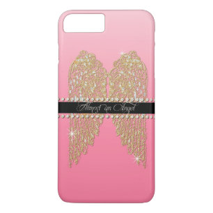 Golden n Diamond Jewel Look Angel Wings Bling Case-Mate iPhone Case