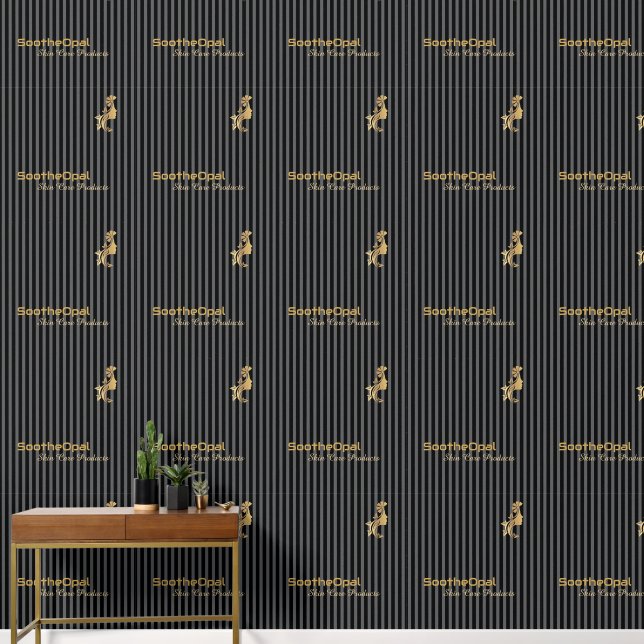 Golden Name and Logo Editable Wallpaper (Hallway)
