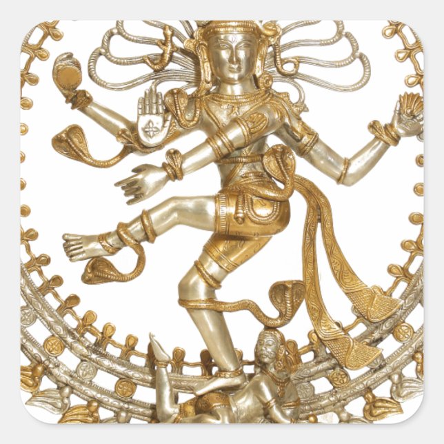 GOLDEN NATRAJ SQUARE STICKER (Front)