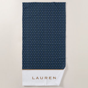 Golden Nautical ⎢ Personalized Beach Towel