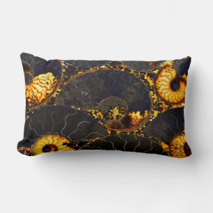 Golden Nautilus Lumbar Pillow
