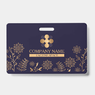 Golden Navy bage Badge