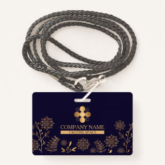 Golden Navy bage Badge
