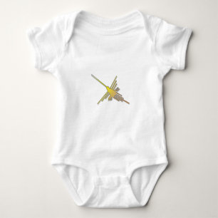 Golden Nazca Lines Hummingbird Baby Bodysuit