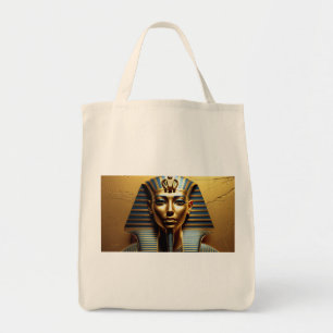  Golden Nefertiti Line Art Tote Bag – Modern Egypt