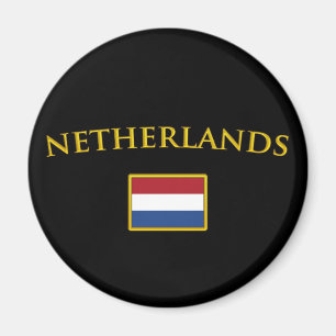 Golden Netherlands Magnet