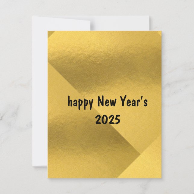 Golden New Year’s Holiday Card (Front)