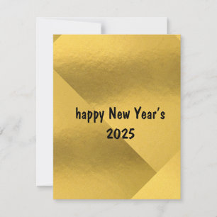 Golden New Year’s Holiday Card