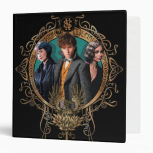 Golden Newt, Tina, and Leta Art Deco Portrait Binder