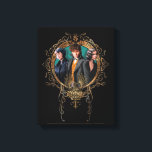 Golden Newt, Tina, and Leta Art Deco Portrait Canvas Print<br><div class="desc">FANTASTIC BEASTS: THE CRIMES OF GRINDELWALD™ | Check out this art nouveau portrait featuring PORPENTINA GOLDSTEIN™, NEWT SCAMANDER™, and Leta Lestrange within an ornate circular frame. Get this beautiful graphic on your favourite Zazzle product today!</div>