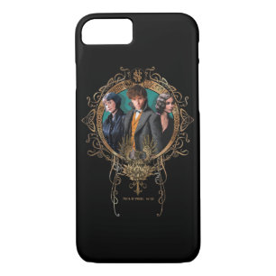 Golden Newt, Tina, and Leta Art Deco Portrait Case-Mate iPhone Case