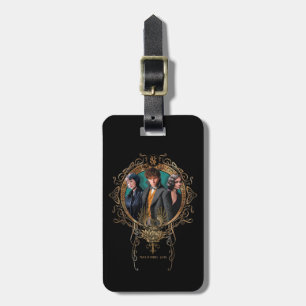 Golden Newt, Tina, and Leta Art Deco Portrait Luggage Tag