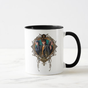 Golden Newt, Tina, and Leta Art Deco Portrait Mug