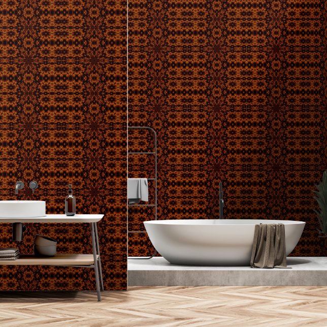 Golden Night Flower Wallpaper (Bathroom)