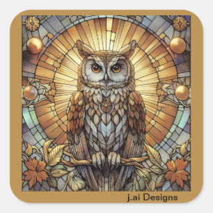 Golden Nocturne Square Sticker
