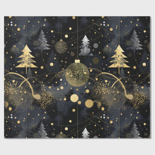 Golden Noir Christmas Wrapping Paper