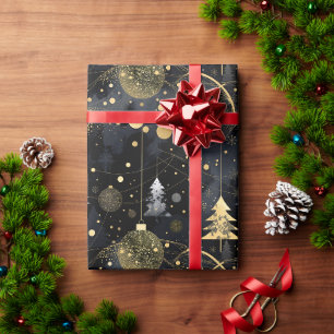 Golden Noir Christmas Wrapping Paper