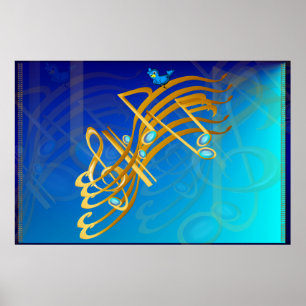 Golden Notes Poster