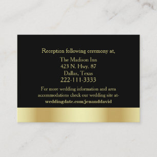 Golden Nouveau Fleur Wedding Enclosure Card
