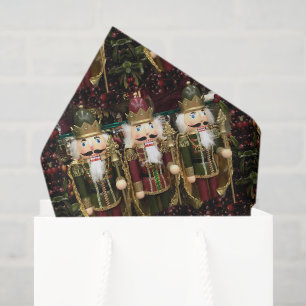 Golden Nutcracker Soldiers Christmas Tissue Paper