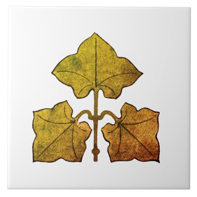 Golden Oak Leaf Tile (Front)