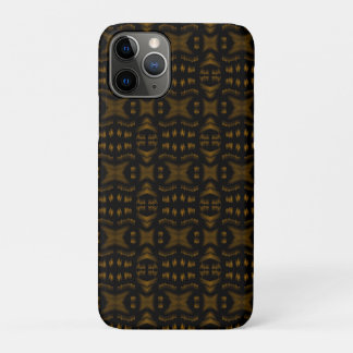 Golden Obsidian Tribal Ikat Pattern iPhone 11 Pro Case